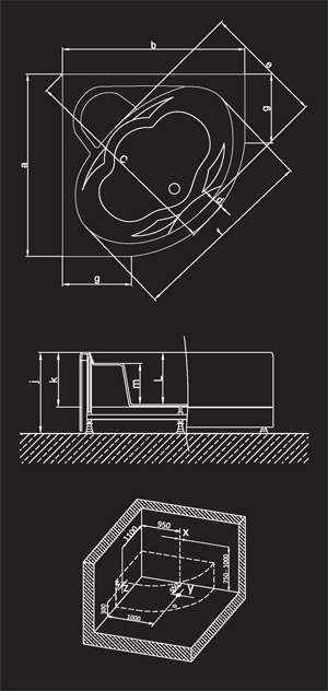 130 x 130 Jakuzi Lüx