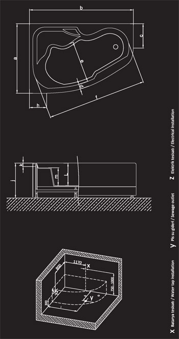 150 x 100 Jakuzi Lüx Sol