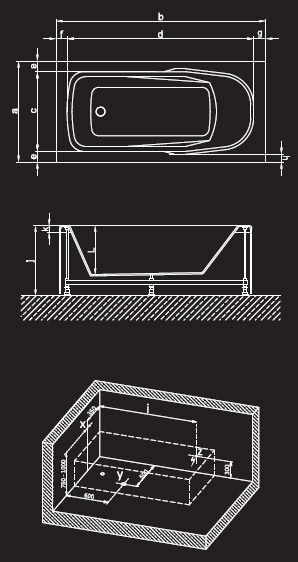 150 x 70 Jakuzi Lüx