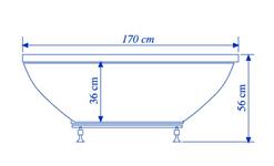 170 x 70 x 85 Küvet