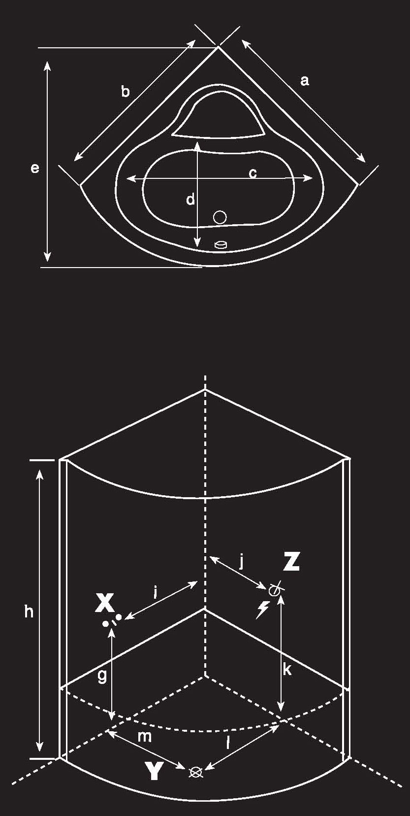 90 x 90 Compact Küvet Lüx